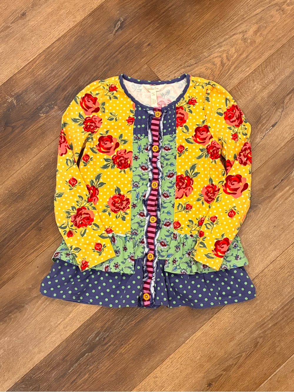 Matilda Jane Setting Sun Tunic Choose Your Own Path Shirt Fall Floral 8 Girl